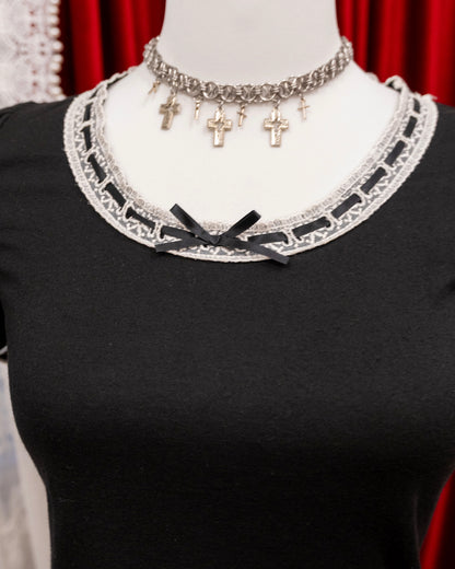 Black Ribbon Top