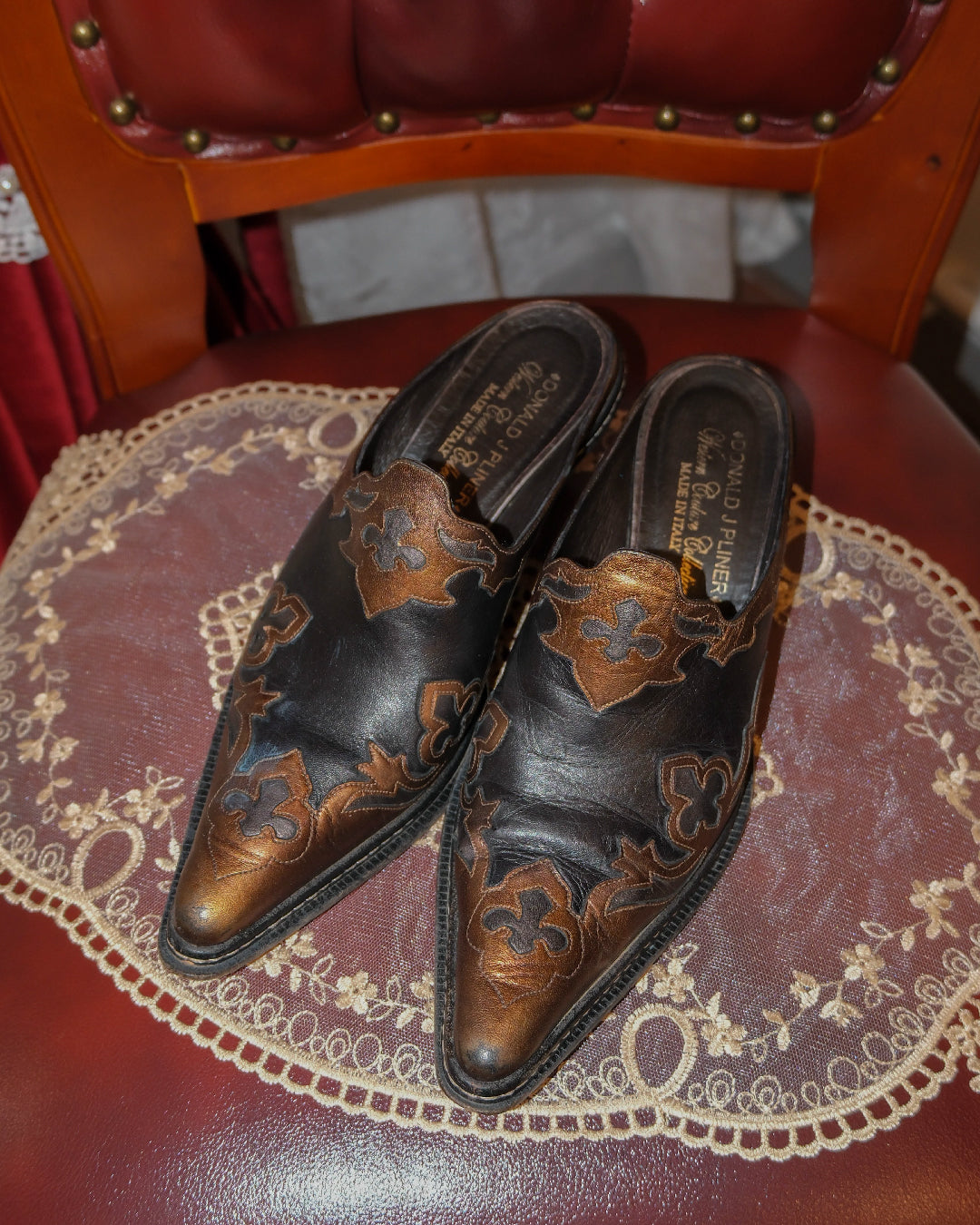 [Italy] Donald J. Pliner Western Couture Mules