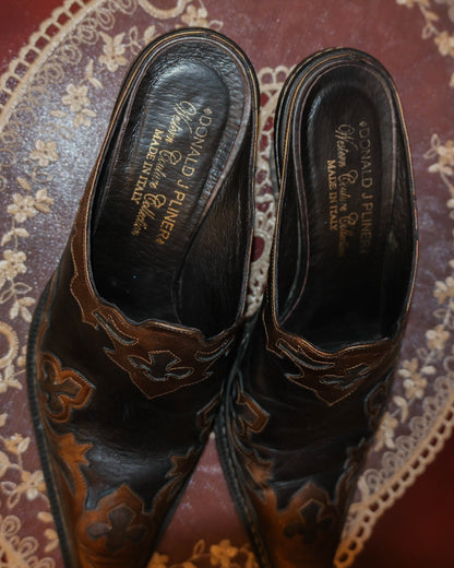 [Italy] Donald J. Pliner Western Couture Mules