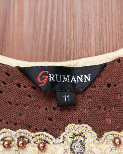 Tawny Lace Pearl Top