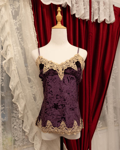 Violet Velvet Lace Camisole