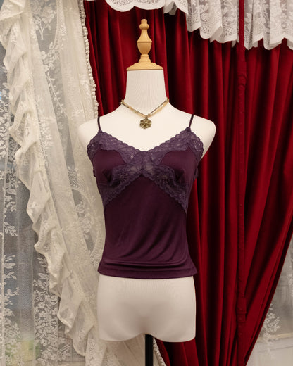 [Korea] Plum Satin Camisole