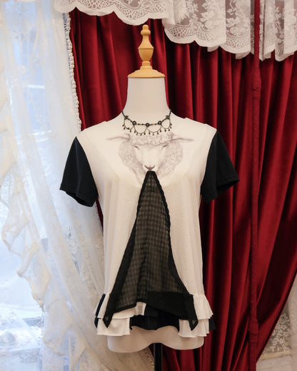 [Japan] Sheep Sketch Top