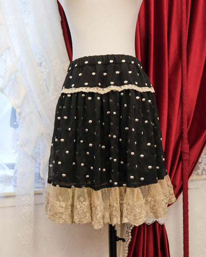 Polka Dots Lacey Skirt