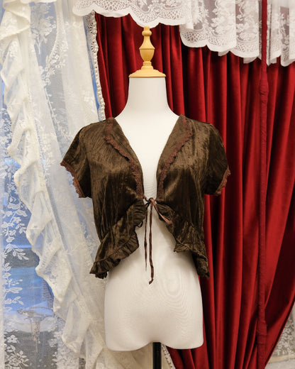 [The Northern Mariana Islands] Brown Velvet Short Outer