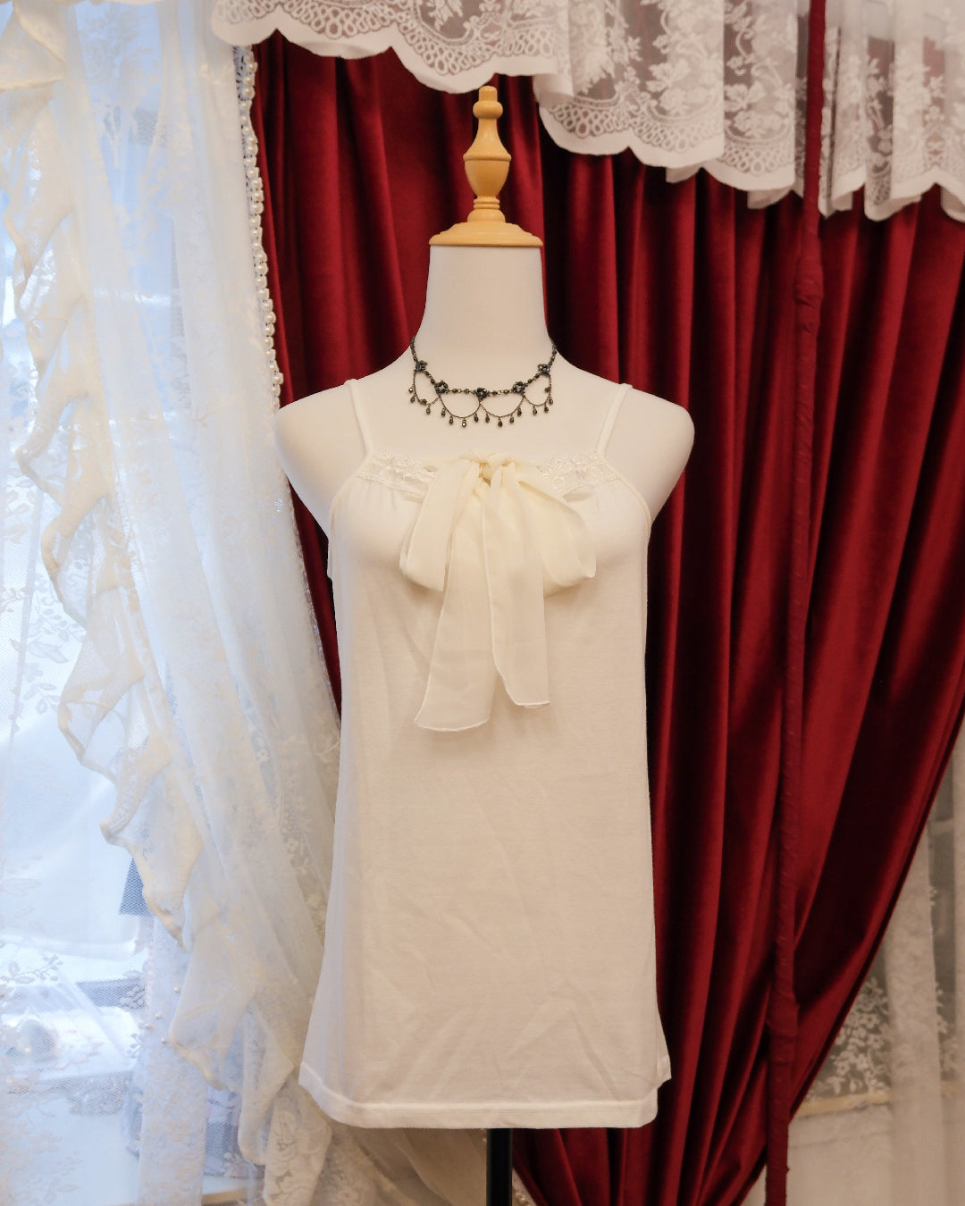 Pure White Ribbon Camisole