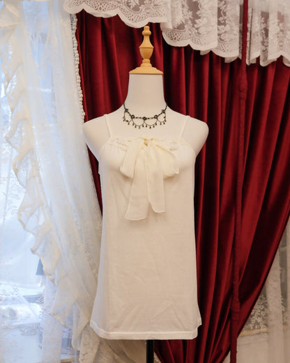 Pure White Ribbon Camisole