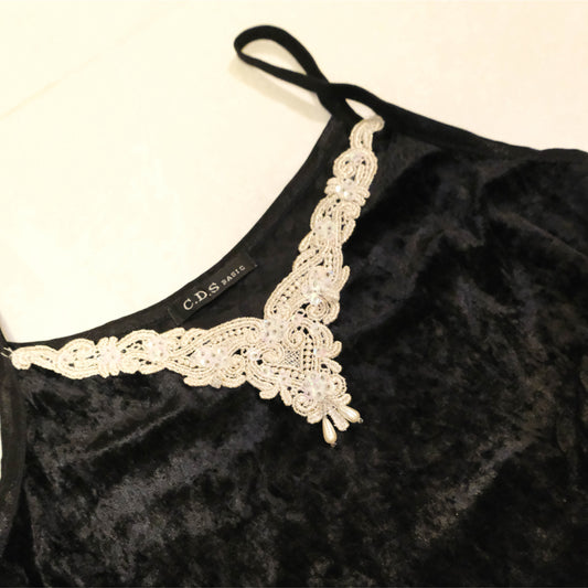 Black Velvet Pearl Cami