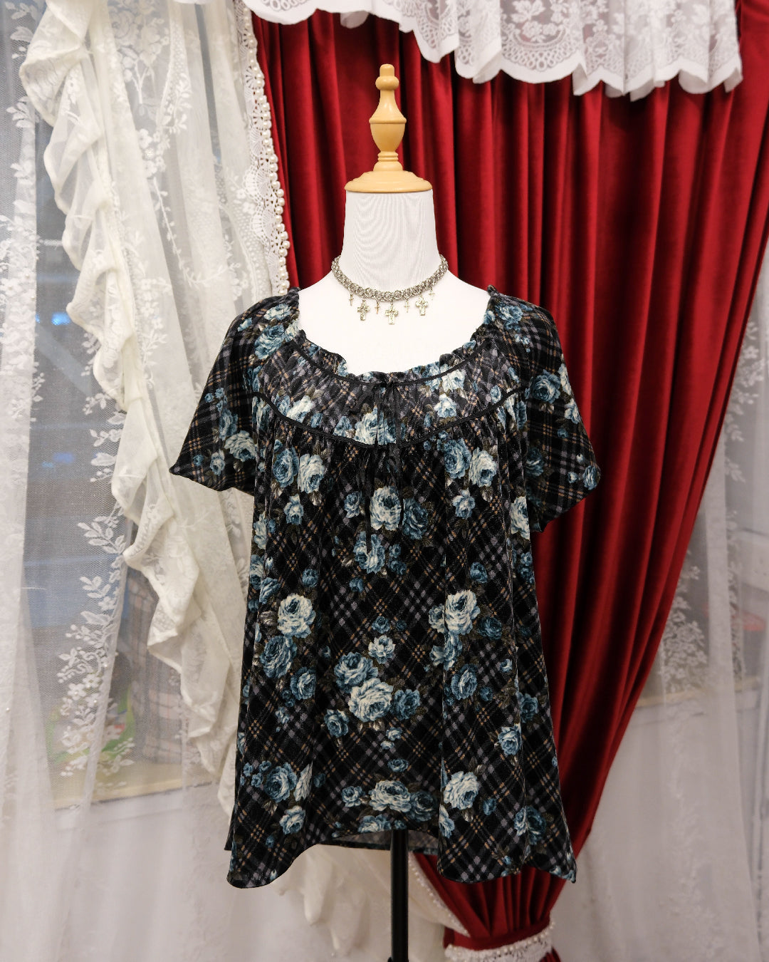 Midnight Garden Velvet Top