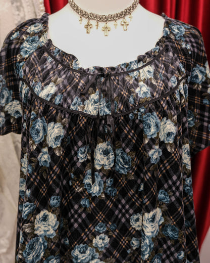 Midnight Garden Velvet Top