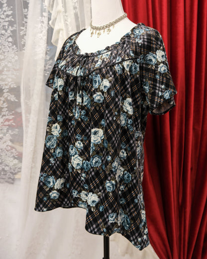 Midnight Garden Velvet Top