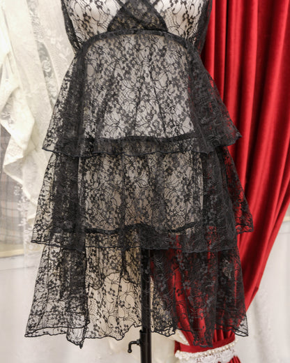 Black Night Lace Layer Dress