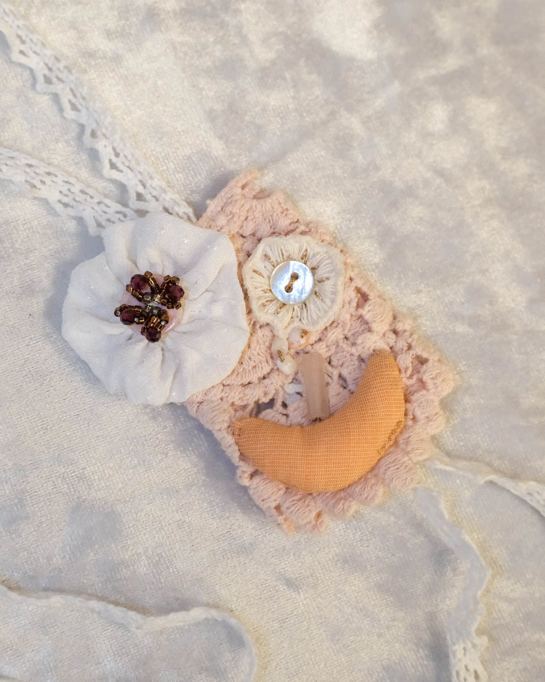Vintage Handmade Sweet Moon Necklace