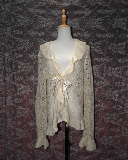 Creamy Ruffle Cardigan