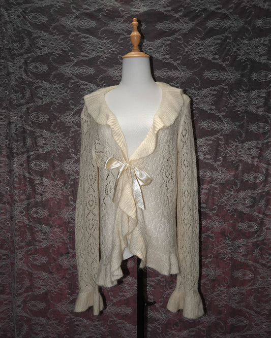 Creamy Ruffle Cardigan