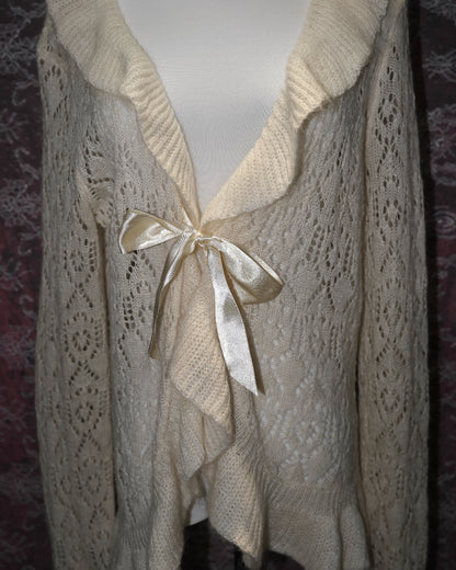 Creamy Ruffle Cardigan