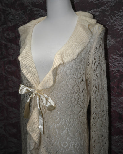 Creamy Ruffle Cardigan