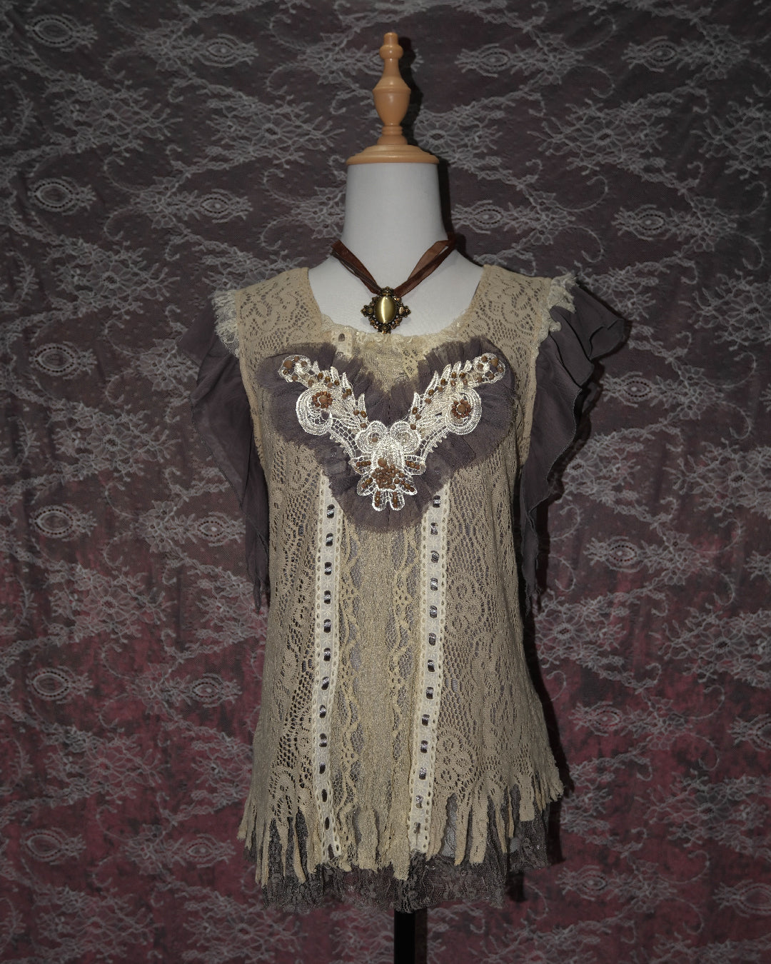 [Pretty Angel] Butterfly Lace Camisole