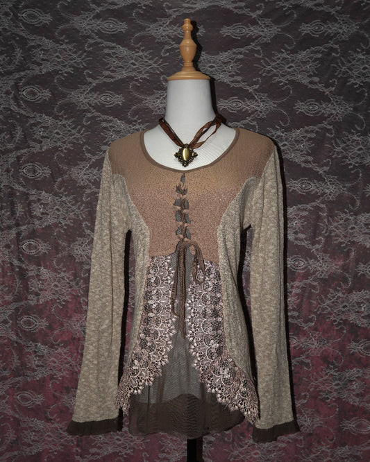 [Morocco] Cottagecore Boho Lace Top