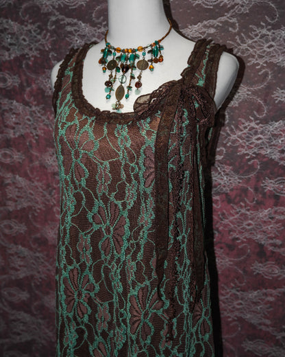 [Altard State] Mint Choco Lace Dress