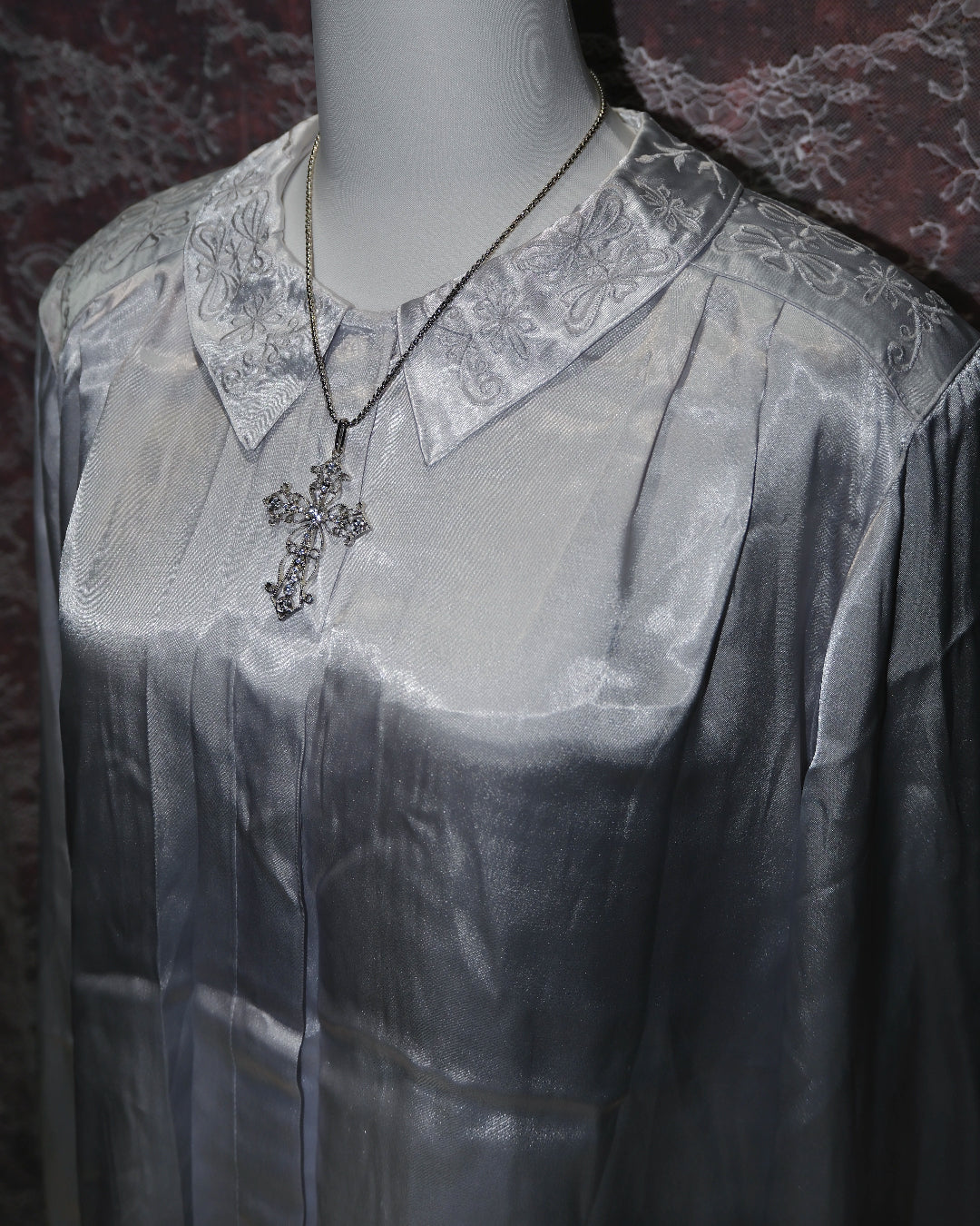 Satin Embroidered Blouse