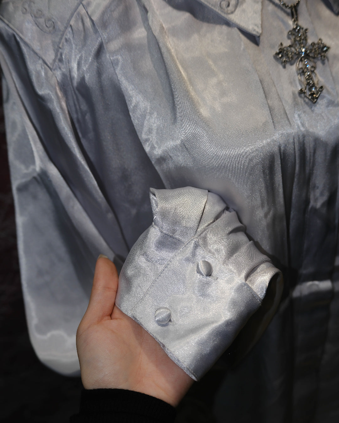 Satin Embroidered Blouse