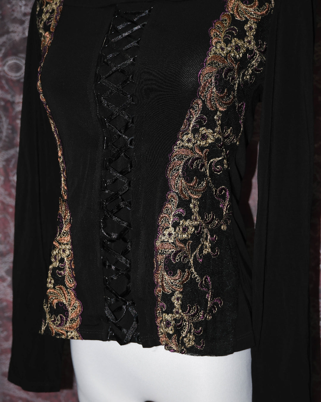 [France] Victorian Embroidered Top