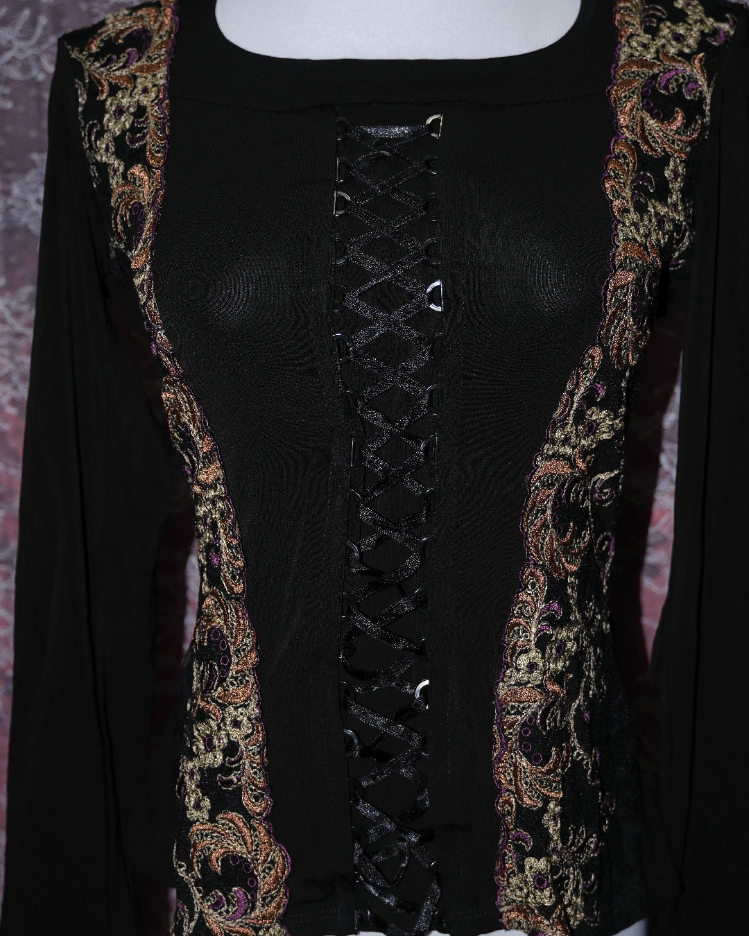 [France] Victorian Embroidered Top