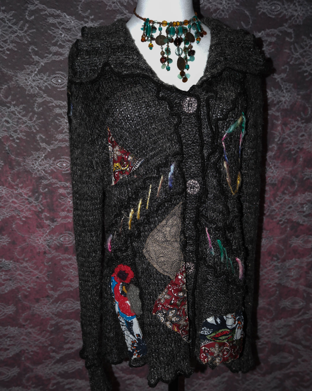 Rainbow Embroidered Cardigan