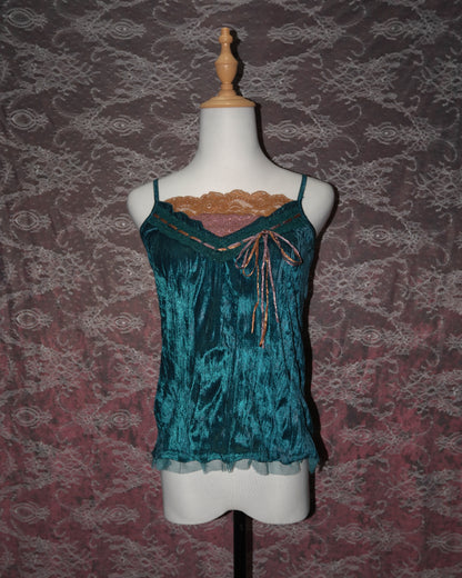 Velvet Cyan Camisole