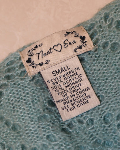 Mint Ruffle Cardigan