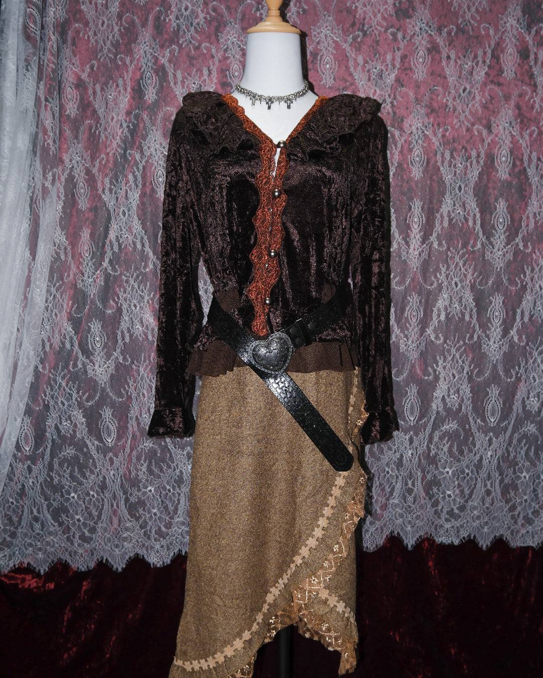 Penny Brown Ruffle Cardigan