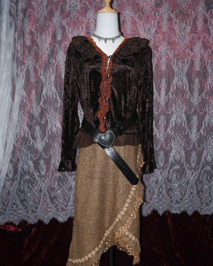 Penny Brown Ruffle Cardigan