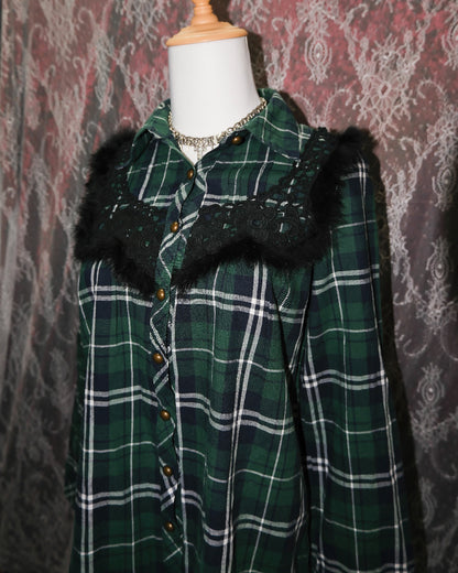 Titty Slytherin Plaid Shirt