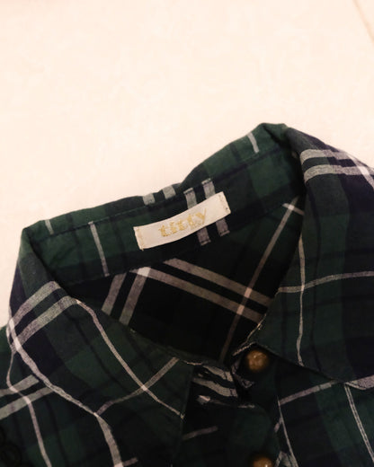 Titty Slytherin Plaid Shirt