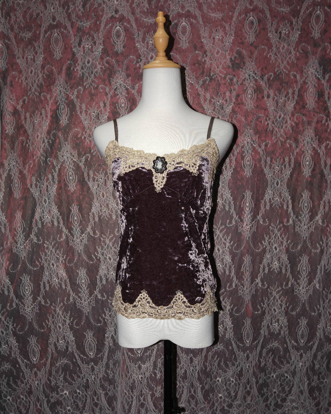 [Cecil McBee] Plum Velvet Camisole