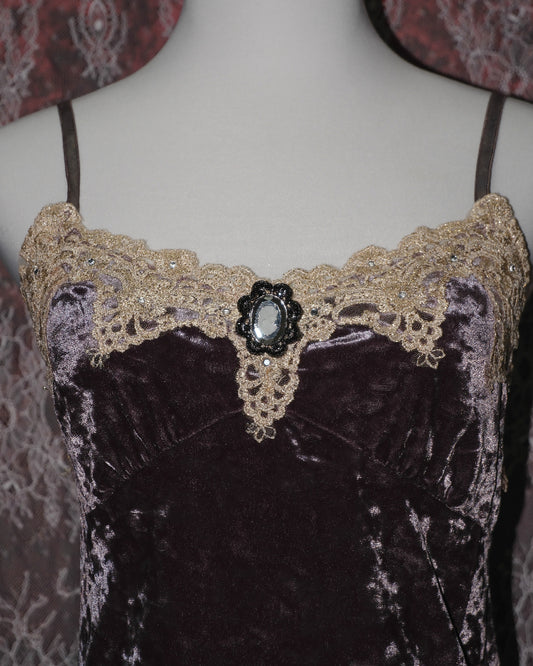 [Cecil McBee] Plum Velvet Camisole