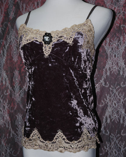 [Cecil McBee] Plum Velvet Camisole