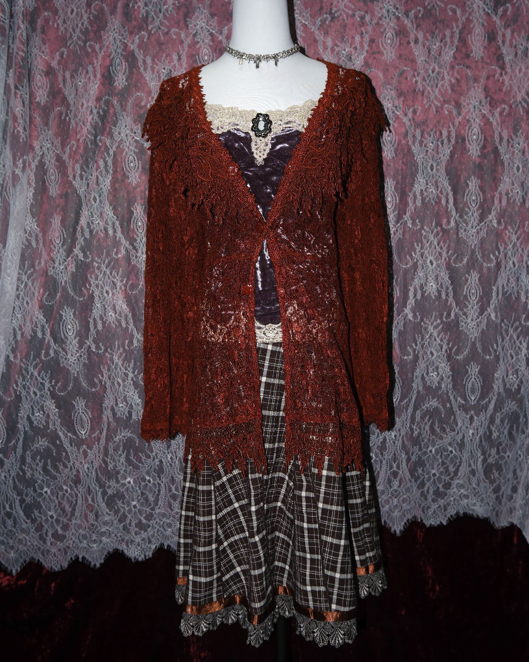 [Cecil McBee] Plum Velvet Camisole