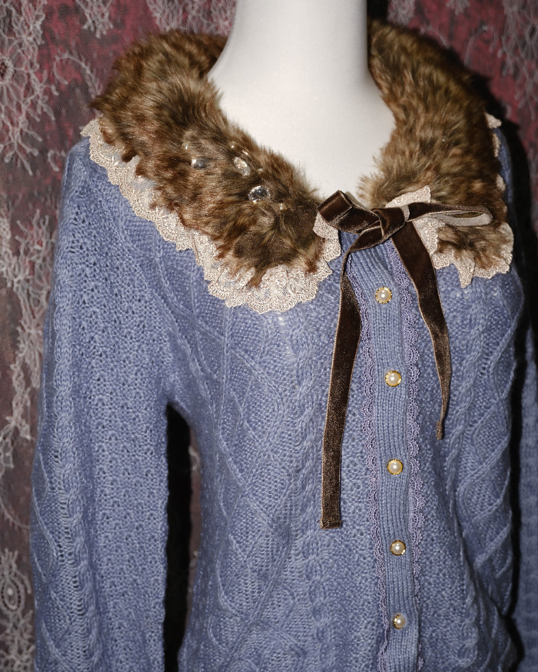 [Axes Femme] Sapphire Ribbon Sweater