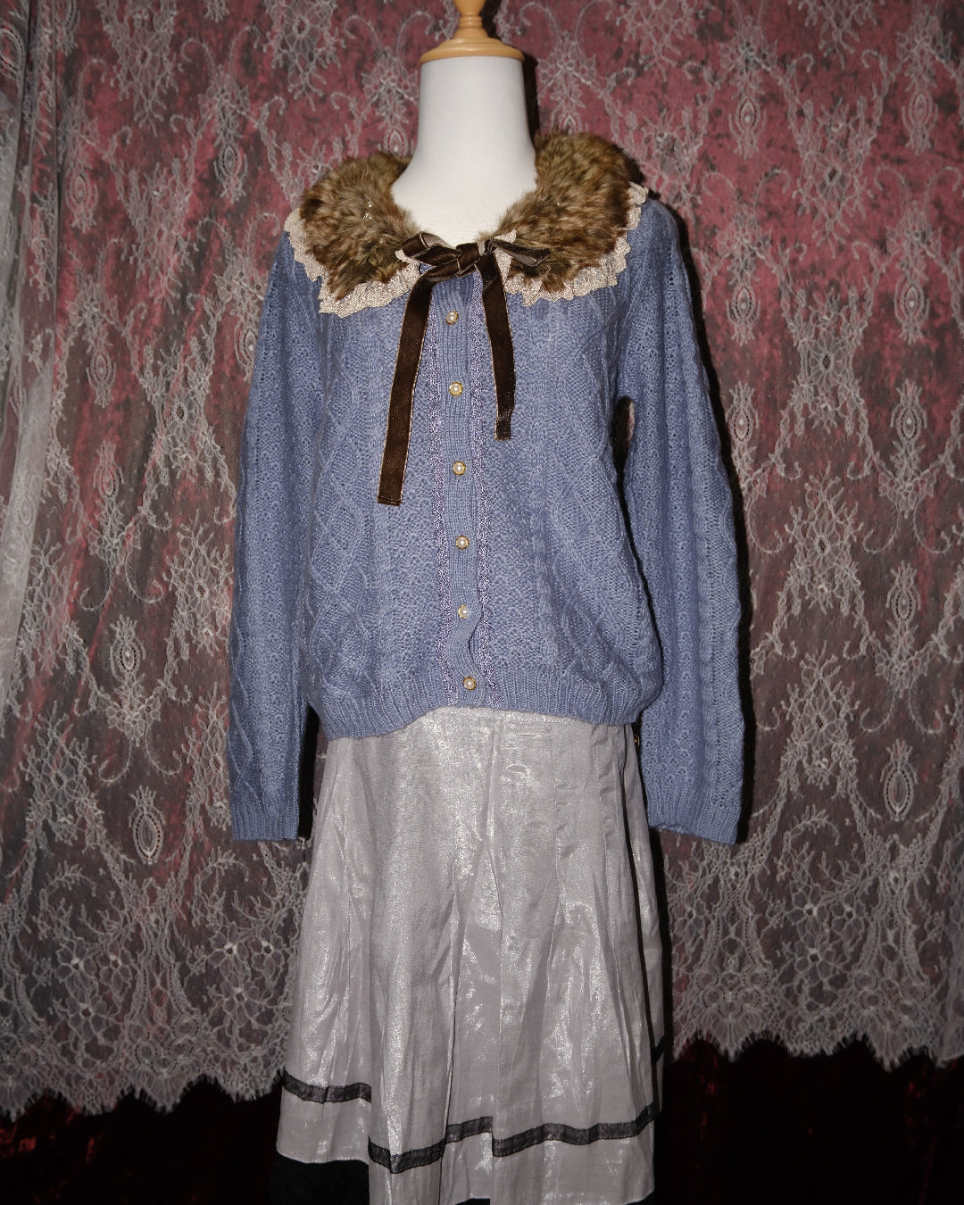 [Axes Femme] Sapphire Ribbon Sweater