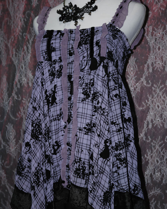 [Axes Femme x Peter Pan] Purple Asymmetrical Dress