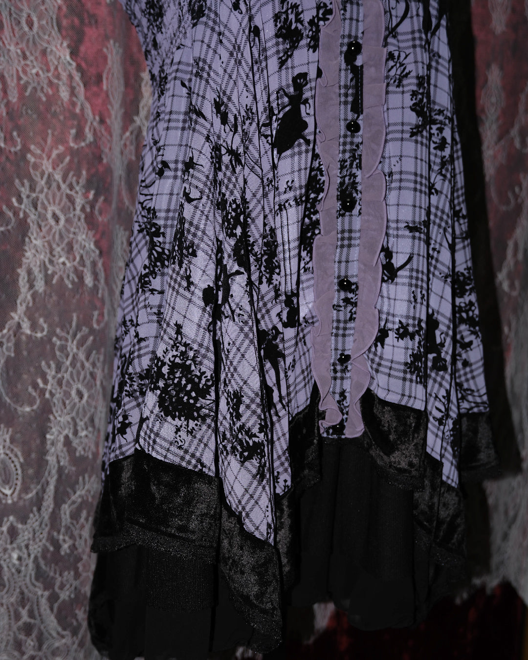 [Axes Femme x Peter Pan] Purple Asymmetrical Dress