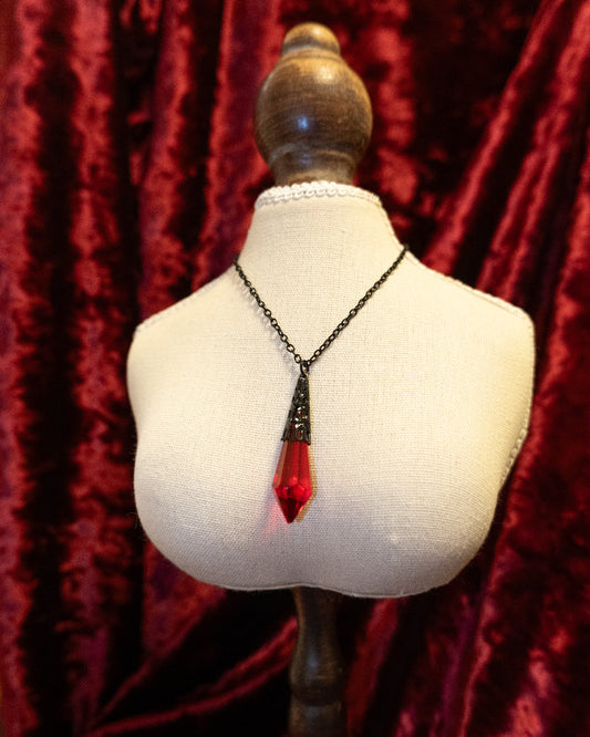 Gothic Vampire Blood Red Necklace