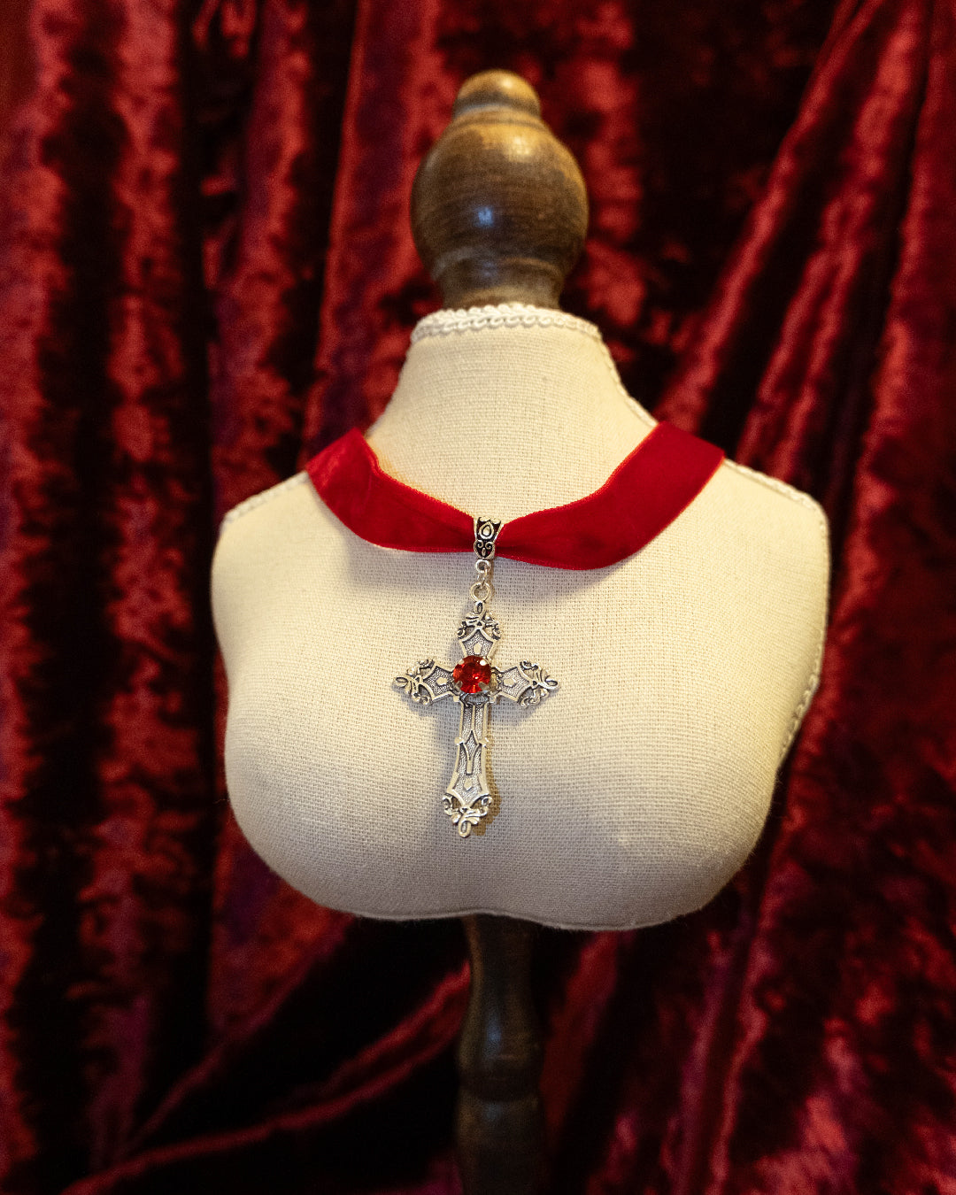 Vampire Blood Red Cross Choker