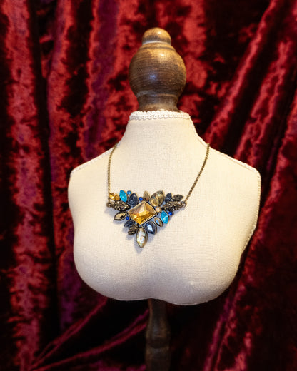 Isabel Sunset Siene Blue Crystal Necklace