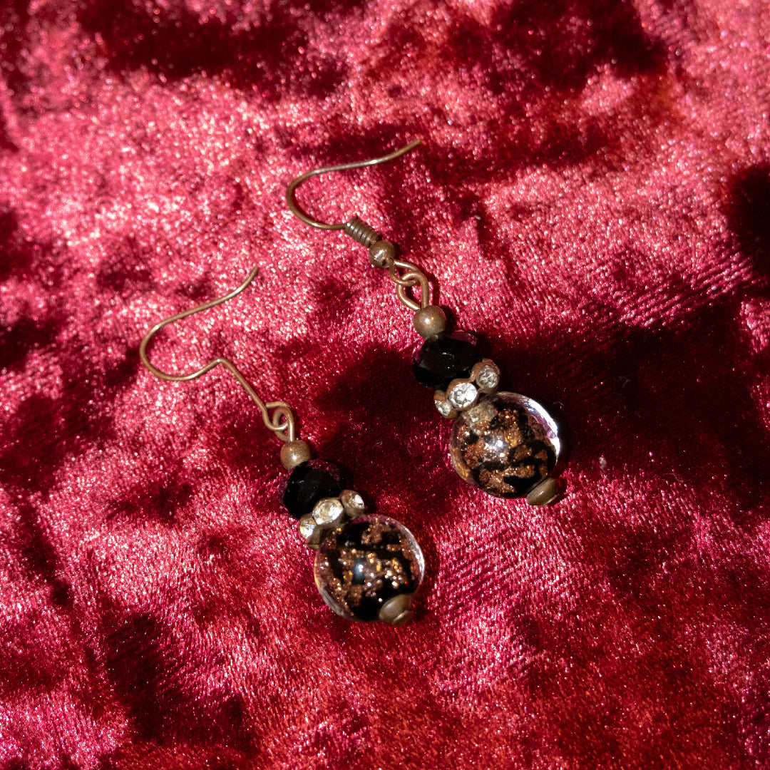 [France] Crystal Ball Earrings