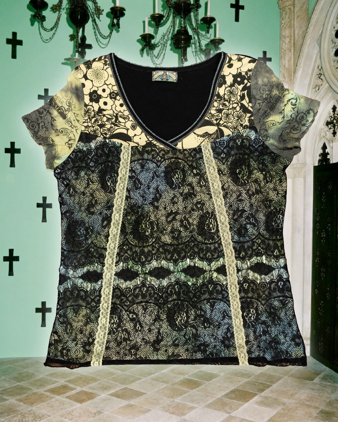 [USA] Vanilla Sugar Floral Grunge Top
