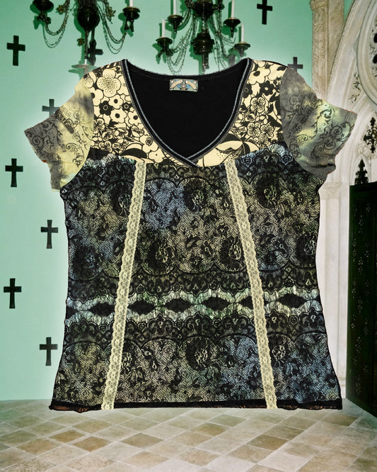 [USA] Vanilla Sugar Floral Grunge Top