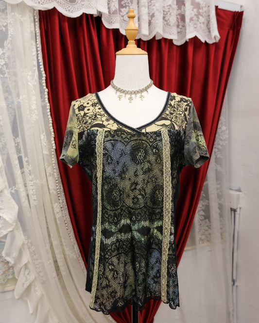 [USA] Vanilla Sugar Floral Grunge Top